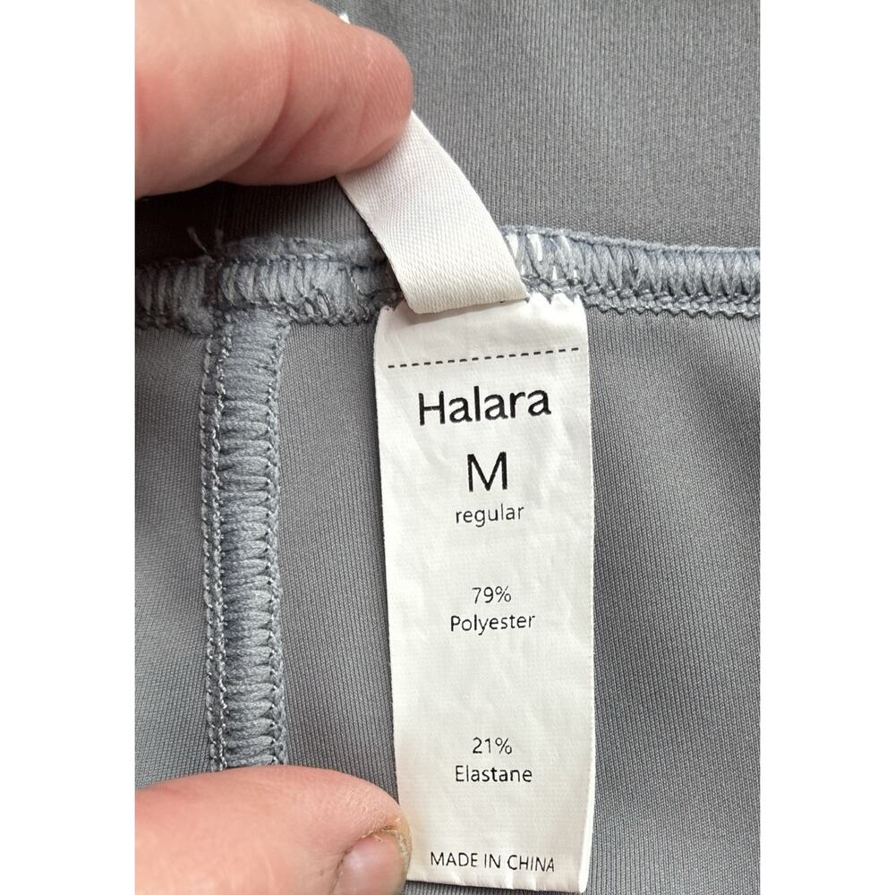 Halara Medium Gray Wide Leg Work Pants Stretch High Rise Pull On Trouser M - Picture 4 of 7